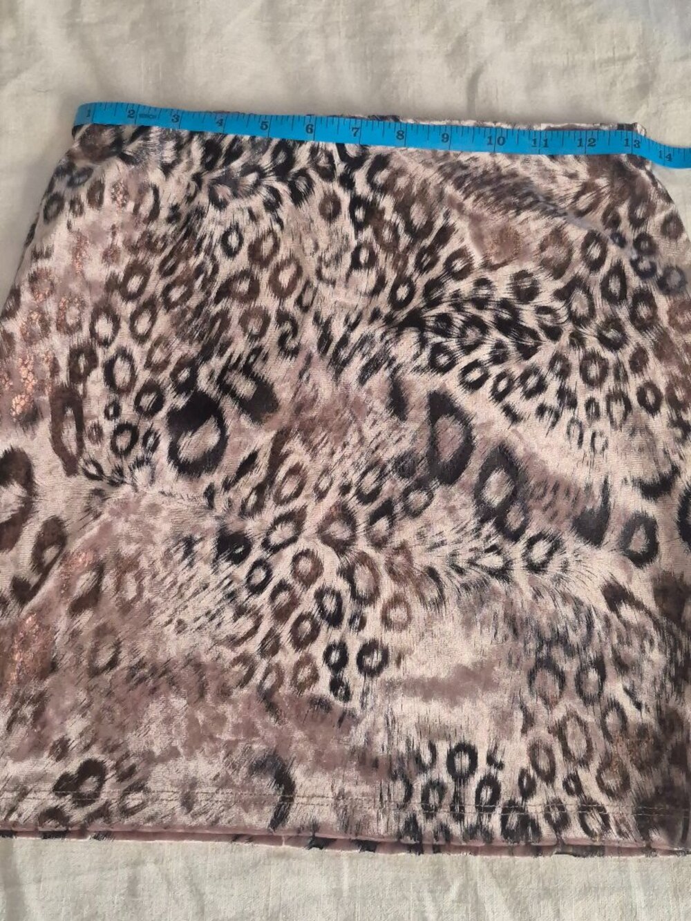 Attirance Mini Leopard Print Skirt Velvet